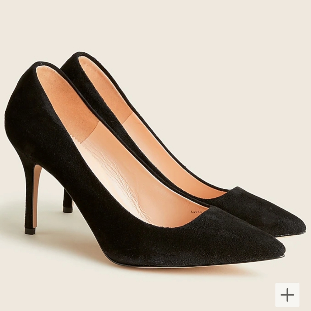⭐️BRAND NEW⭐️JCREW: ELSIE PUMPS IN BLACK SUEDE (Sz 10.5)